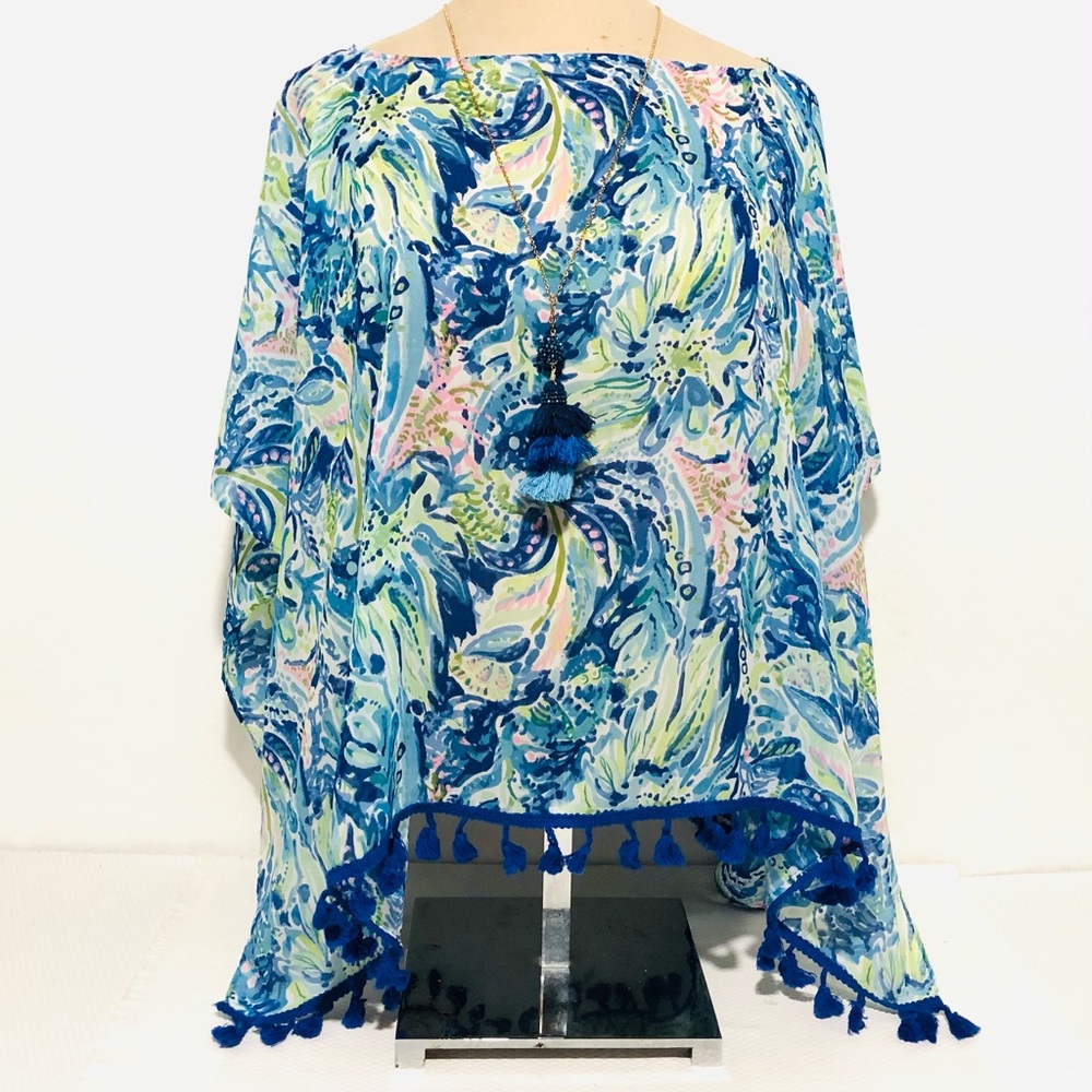 Boho Tassel Lightweight Poncho Top